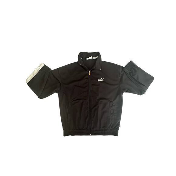 Puma Mens Track Jacket Black White Size Medium Zip Up - Picture 7 of 10